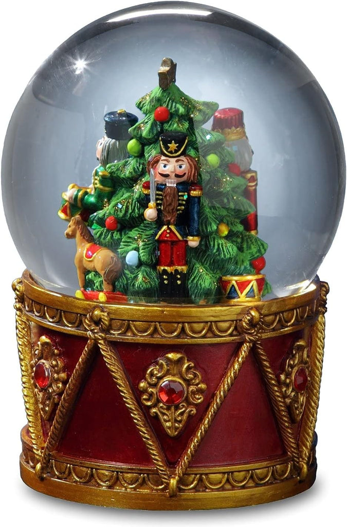 San Francisco Music Box Nutcracker Drum Musical Water Globe