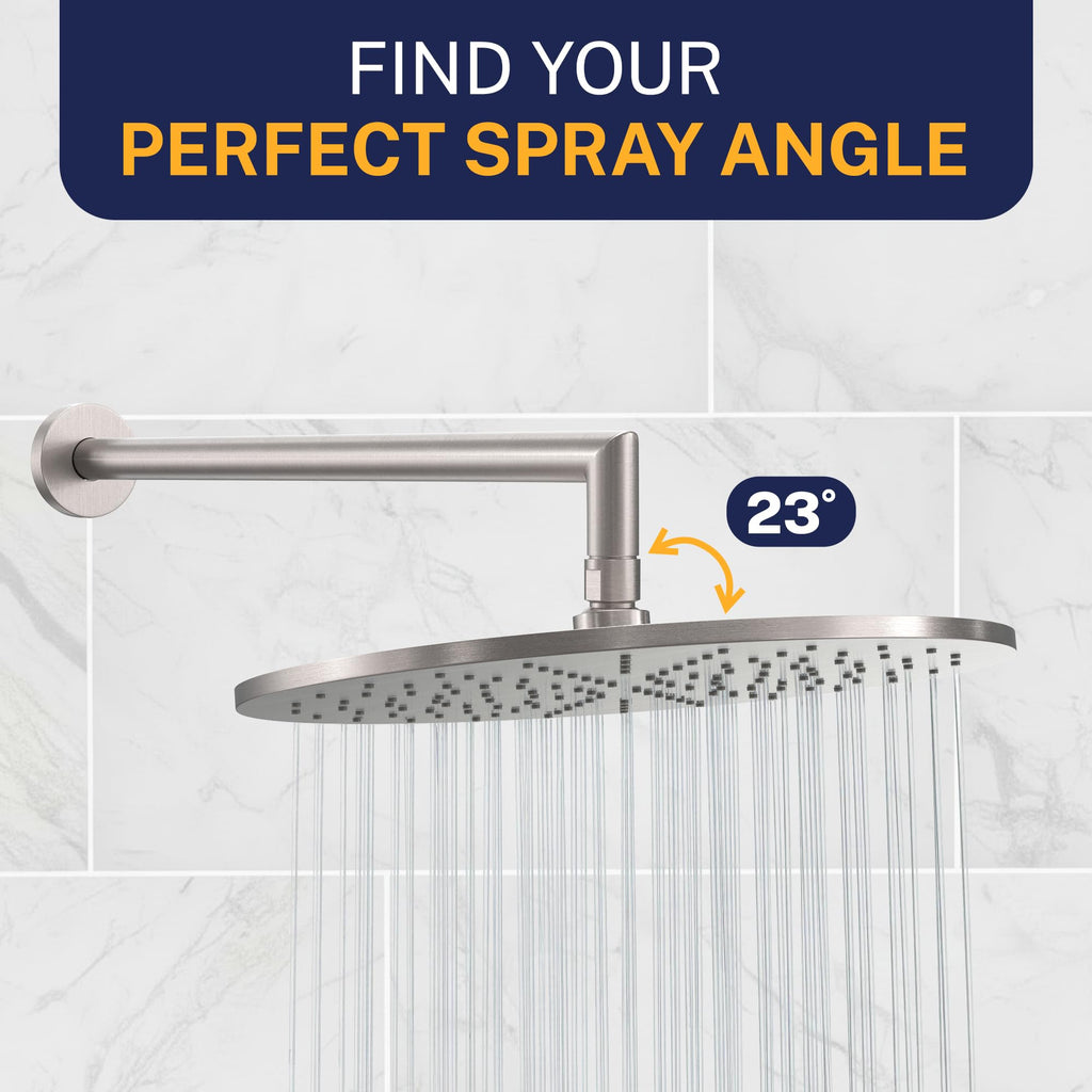 Metal Rain Shower Head Large 12 Inch High Pressure Rainfall