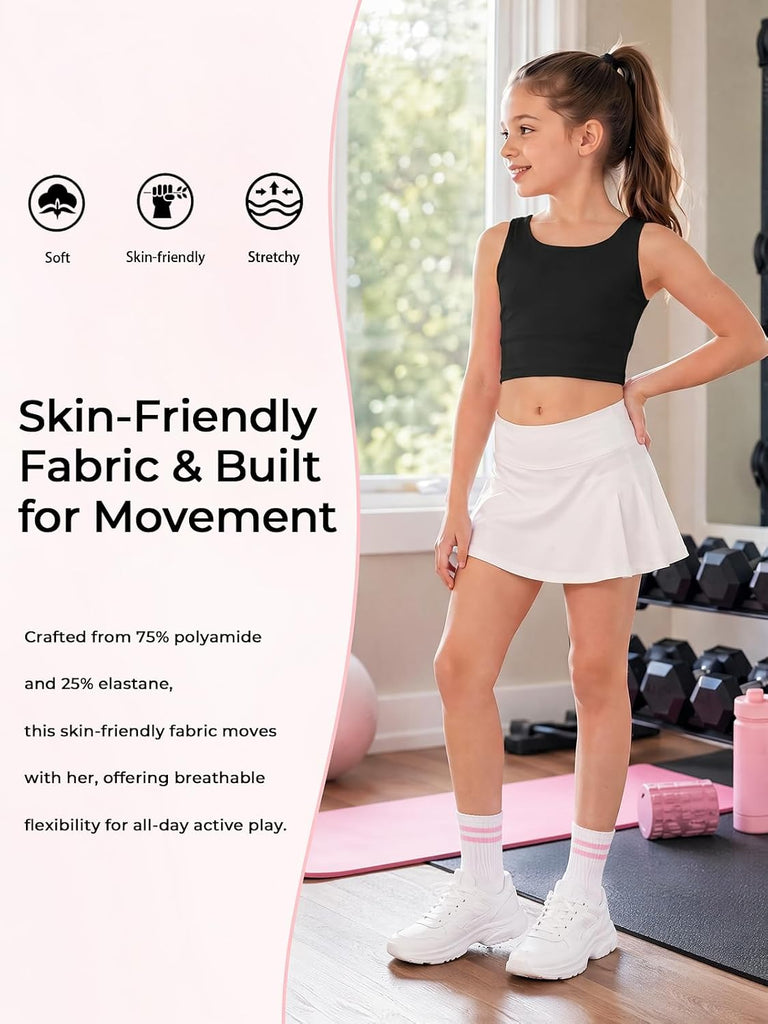 Girl's Twist Back Sports Bra Kids Athletic Training Bras