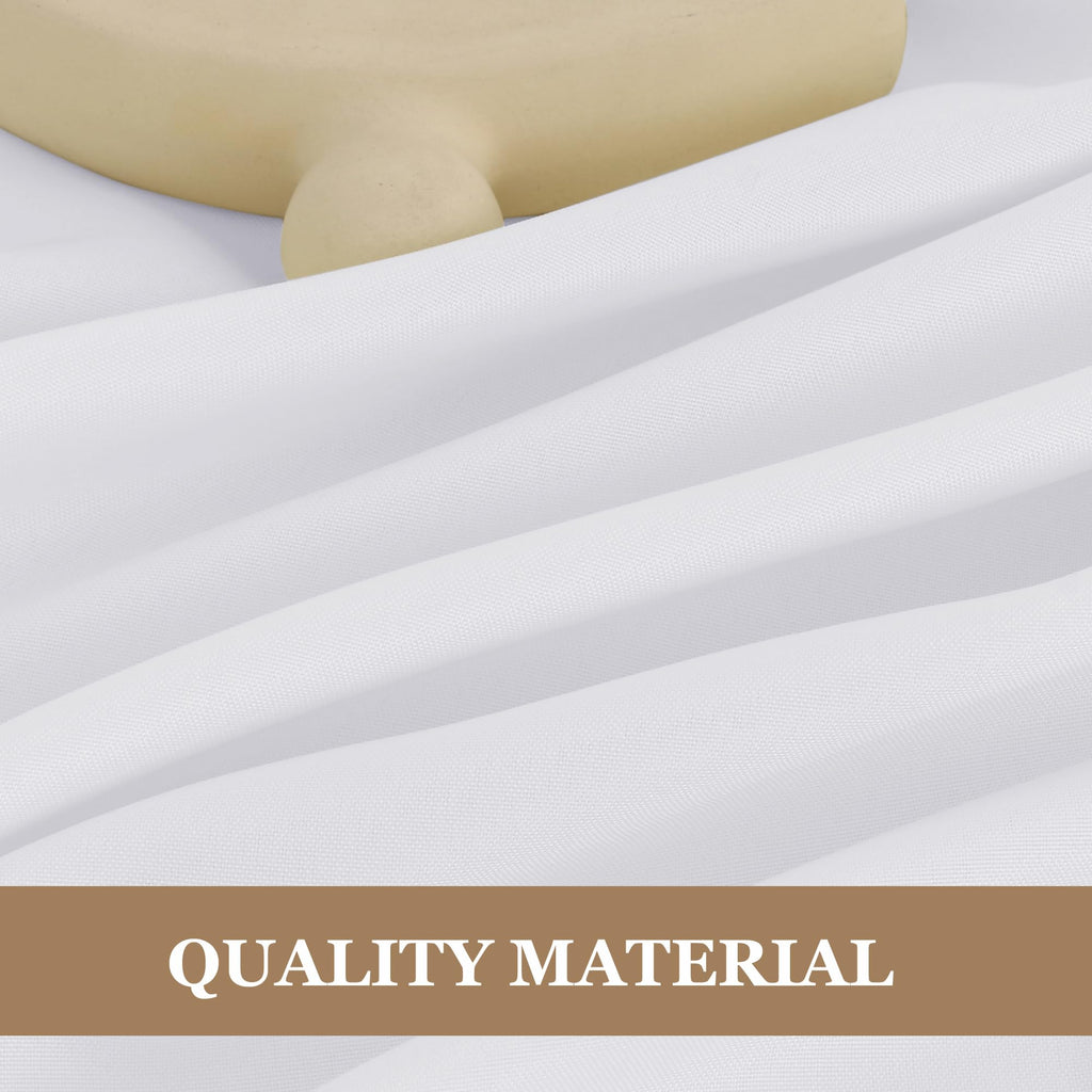 6 Pack White Round Tablecloths 120 Inch for 48"-96" Tables