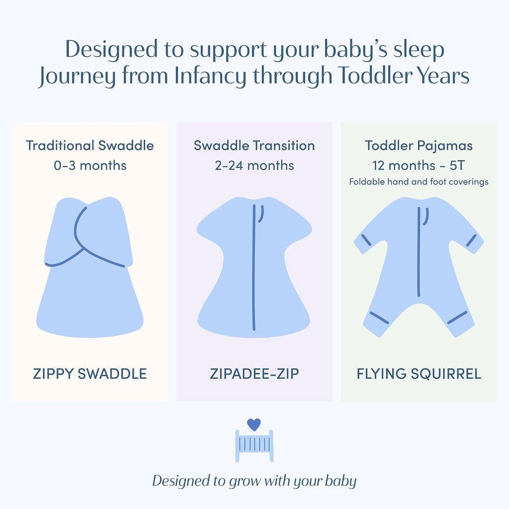 Transition Swaddle Pack - Starfish Design for Self-Soothing & Better Sleep - Ideal for Rolling Babies