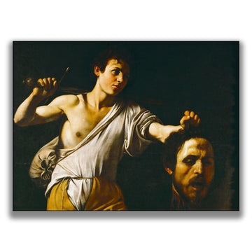 Michelangelo Merisi Da Caravaggio Canvas Wall Art David With The Head of Goliath Poster-Religious Art Wall Decor