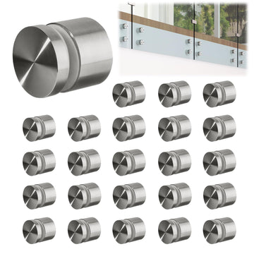 24 Pack Marine-Grade SS316 Solid Heavy Duty Glass Railing Standoff