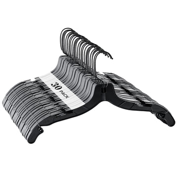 Plastic Hangers with 360 Swivel Metal Hook, Heavy Duty Clothes Hangers, Durable Closet Hangers for Shirt, Coat and