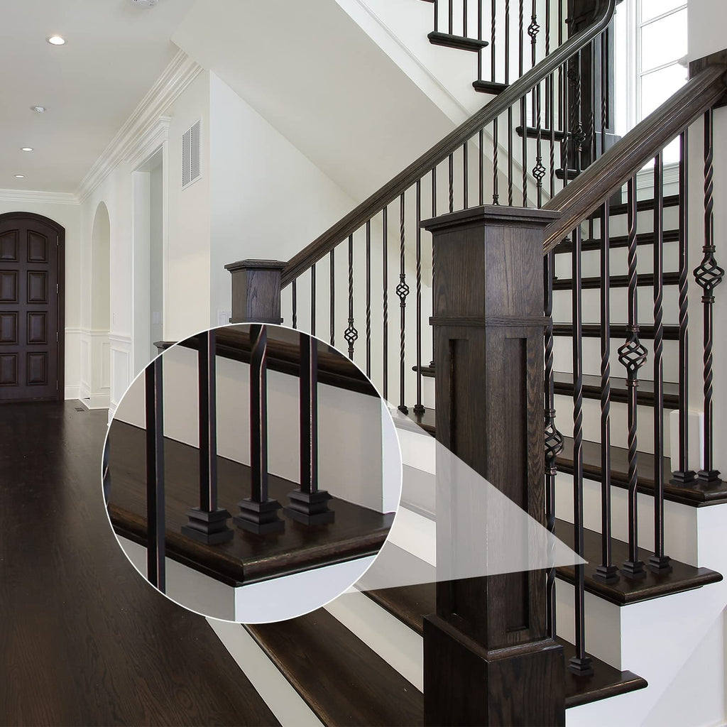 192 Pcs Iron Baluster Shoes for Square Staircase Balusters