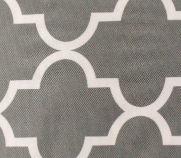 Indoor/Outdoor Waterproof Moroccan Mosaic Canvas Fabric Grey UV Resistant 60" Wide Sold by the Yard
