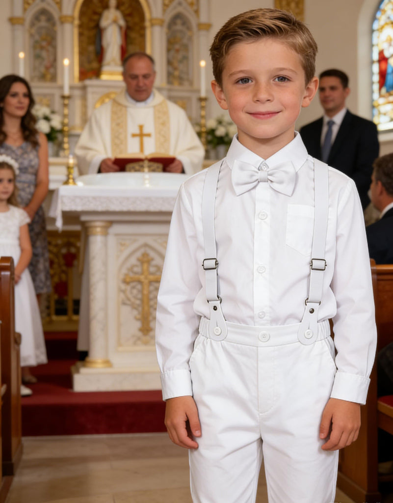 Baby Boy Christening Outfit Baptism Dedication Suit White