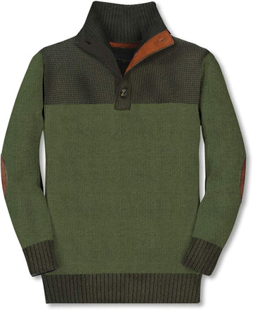 Kids and Boys 100% Cotton Button Down Collar Knitted Pullover Sweater
