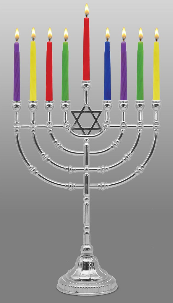 Hanukkah Complete Set - Menorahs for Chanukah - Includes , Hanukkah Candles, Dreidels, Play Coins, Chanukah Guide