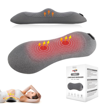 Cordless Lumbar Support Pillow, Lower Back Massager for Pain Relief