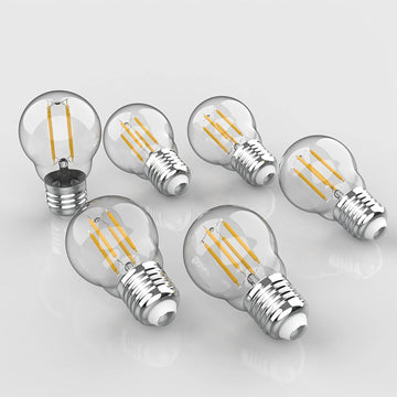 LED Edison Bulbs with E26 Base, 80+ CRI, Clear (Pack of 6)
