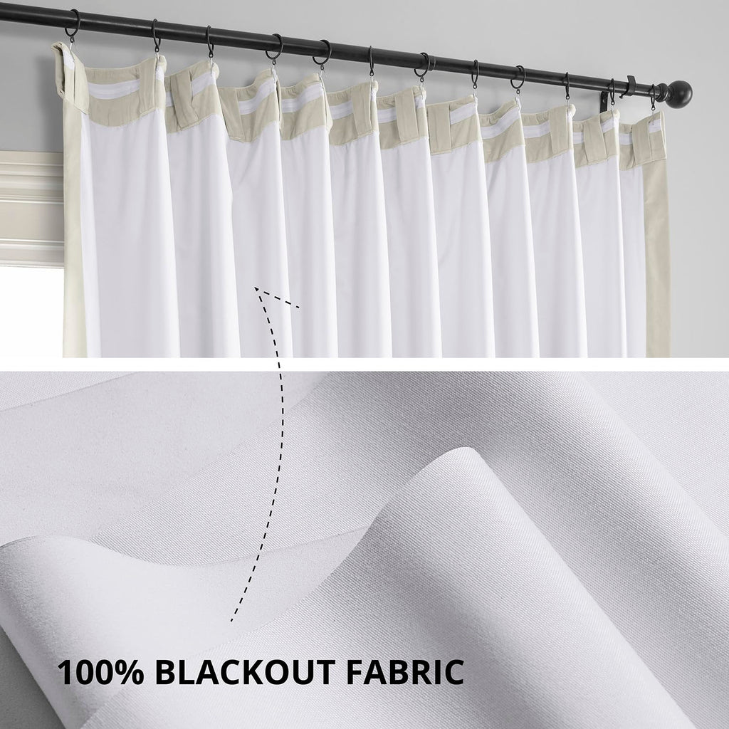 Signature Velvet Thermal Blackout Curtains 96 Inch Long (1 Panel) Rod Pocket Insulated Blackout Curtains Window