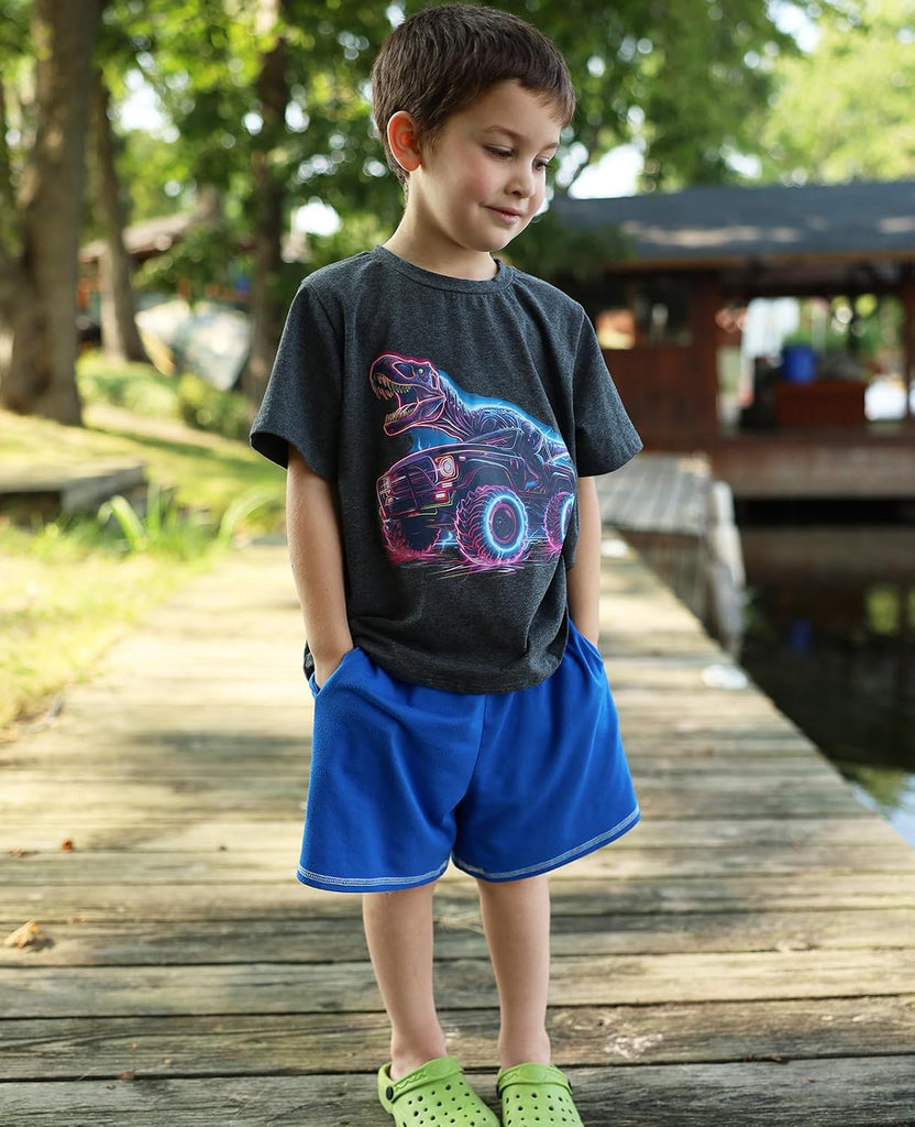 Boys Graphic T-Shirt, Cotton Short Sleeve Shirt for Kid