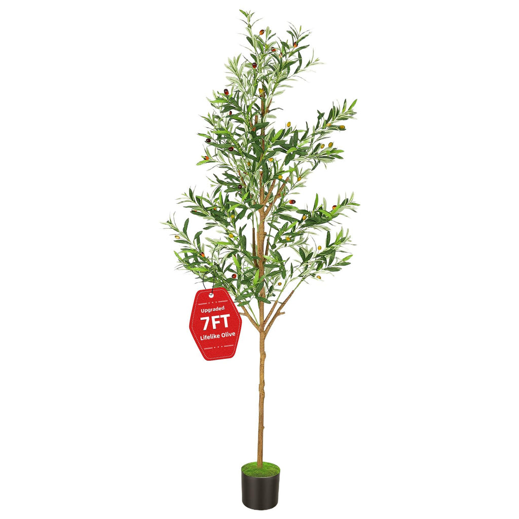 7FT Artificial Olive Tree Indoor Tall Faux
