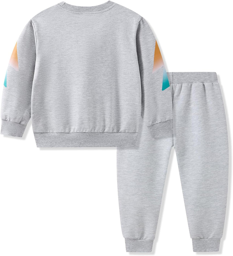 Toddler Boys Fall Winter Sweatshirt and Jogger Pants Set