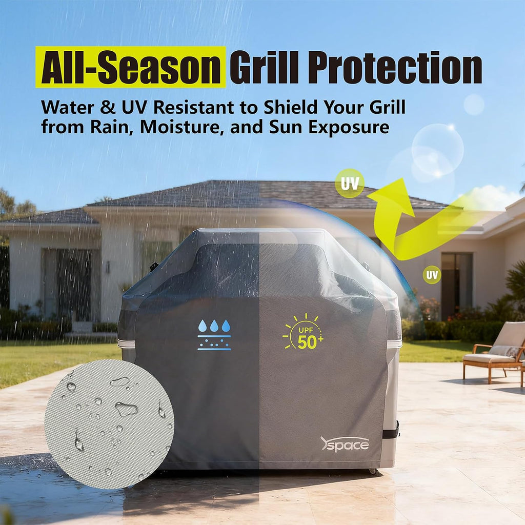 58 Inch Grill Cover Heavy Duty Waterproof Grill Cover for Outdoor | BBQ Grill Cover Fits Weber Genesis II LX 300