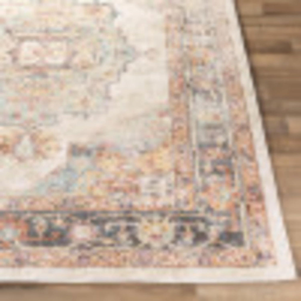Solk Vintage Medallion Area Rug,5'3" x 7'3",Khaki