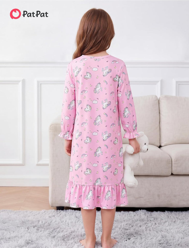 Girls Nightgowns Princess Pajama Dress Soft Sleepwear