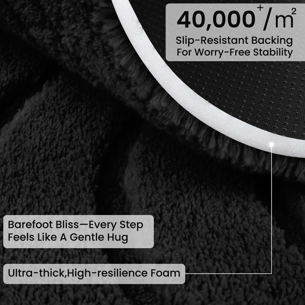 Runner Rug s Non Slip, Bedroom Modern Black Rugs