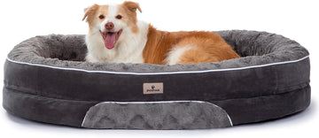 Orthopedic Dog Bed Couch for XLarge Plus Sized Pets with Egg Foam Support, Four-Sided Bolster Cushions, Soft