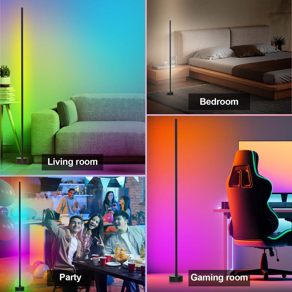 Corner Floor Lamp LED, 2-Pack Smart Corner Lamp