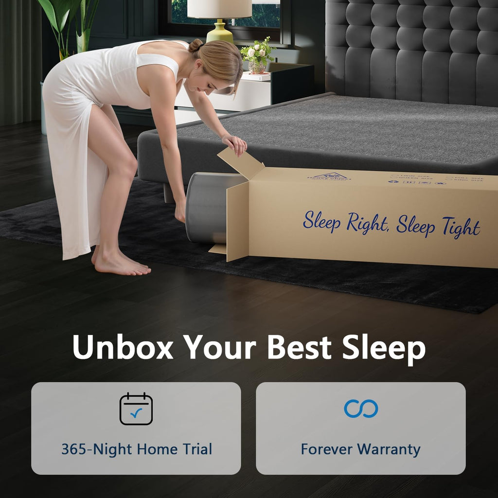 King Size Mattress 12 Inch, Upgraded Luxury Hybrid King Mattress in a Box | Hotel-Level Design, Cooling Gel Memory