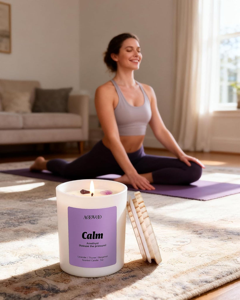 Calm Candles Set for Women - 4 Pack Soy Candles Scented - Set of 4