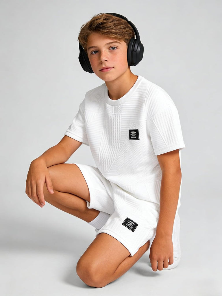 Tween Boys Clothes Summer Short Sleeve Top & Shorts Set Piece Casual Outfit