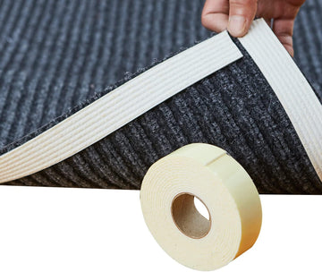 Rug Pads Grippers, 9.8 Ft Non Slip Washable Grippers for Rug, "Vacuum TECH" - New Materials to Anti Curling Rug Pad :