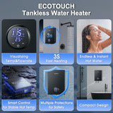 Electric Tankless Water Heater, ECOTOUCH 18kW on Demand Instant Water Heaters 240V