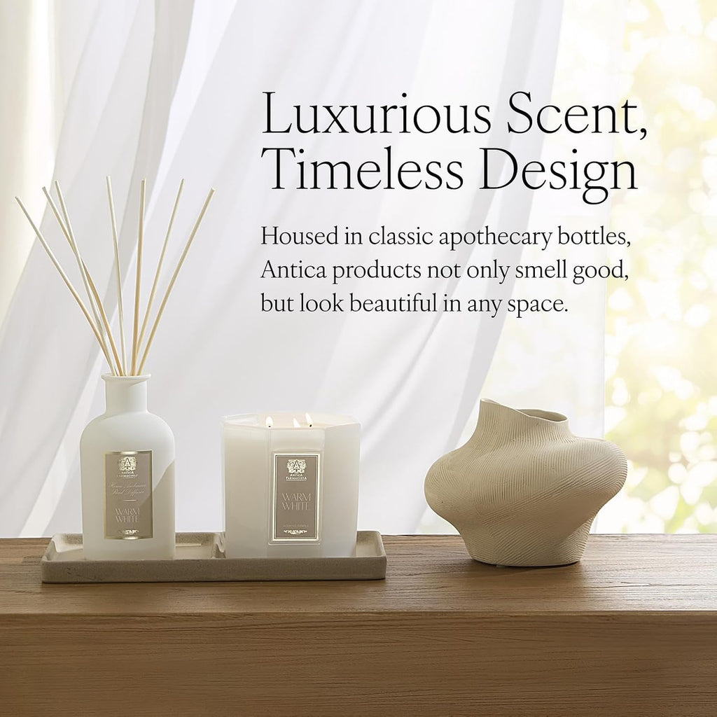 Lucite Home Ambiance Gift Set - Luxury Scented Candle (9 oz), Reed Diffuser (8.4 fl oz) & Lucite Tray - Home Decor
