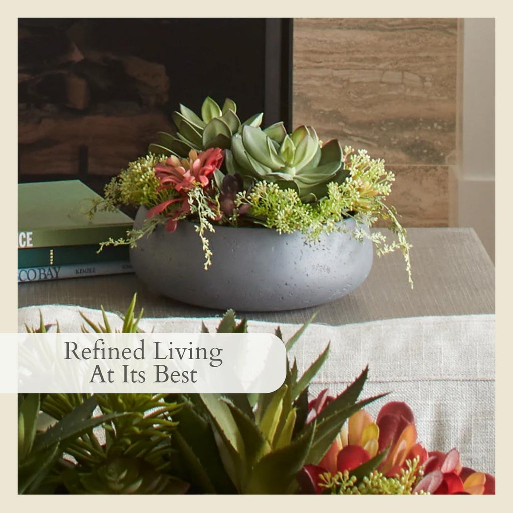 Faux Succulent Arrangement, Grey, Home Decor