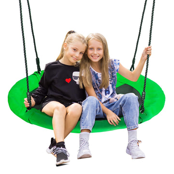 40 Inch Tree Swing, Outdoor Kids Flying Saucer Swing, 800lbs Weight Capacity Waterproof Textilene Fabric Durable