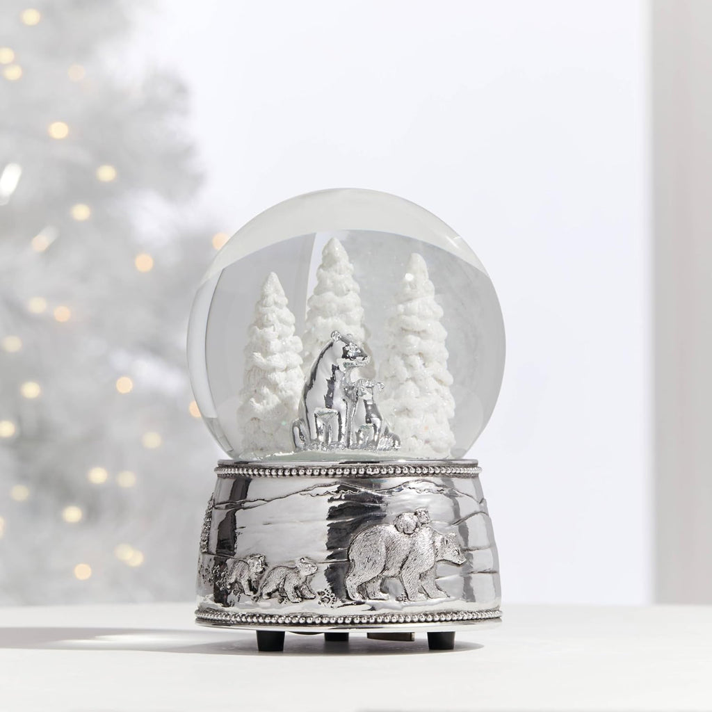 Christmas Polar Bear Musical Snow Globe