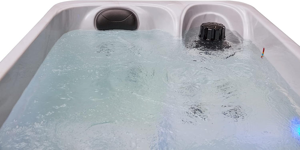 Cashmere 2 Person Outdoor Hot Tub in Gray with Ozonator