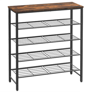 Shoe Rack for Closet, Shoe Storage, 29.5" Wide - 5 Tier, Brown