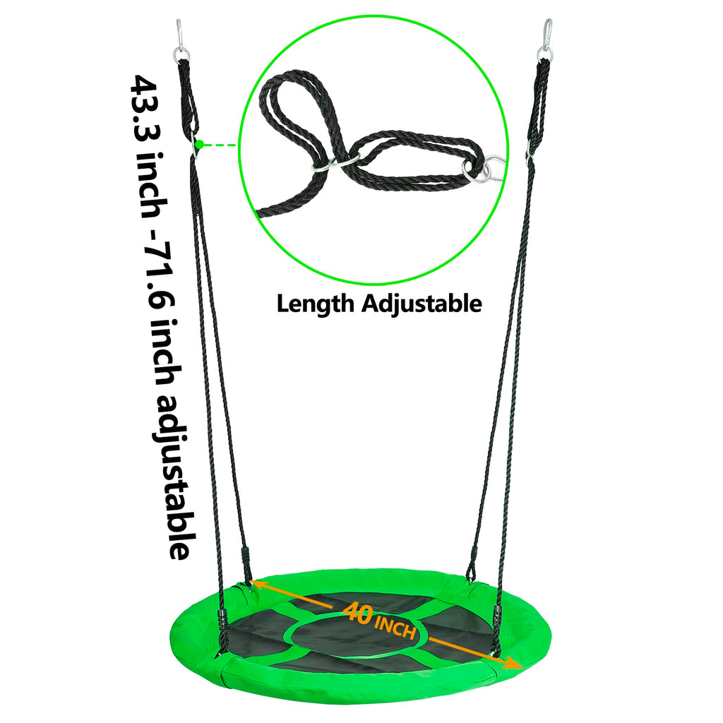 40 Inch Saucer Swing with Heavy Duty A-Frame Metal Stand