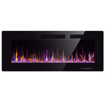 36 inch Electric Fireplace Recessed and Wall Mounted Insert