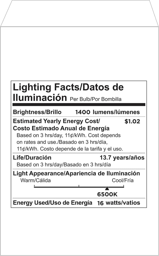 BR40 LED Bulb, E26, 75W Equivalent, 1400 Lumens, Dimmable (Daylight 6500K, 4 Pack)