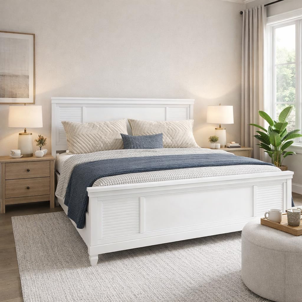 Todie Modern Bed Frame with Headboard, Wooden Platform Bed Frame, Farmhouse Bed Set, No