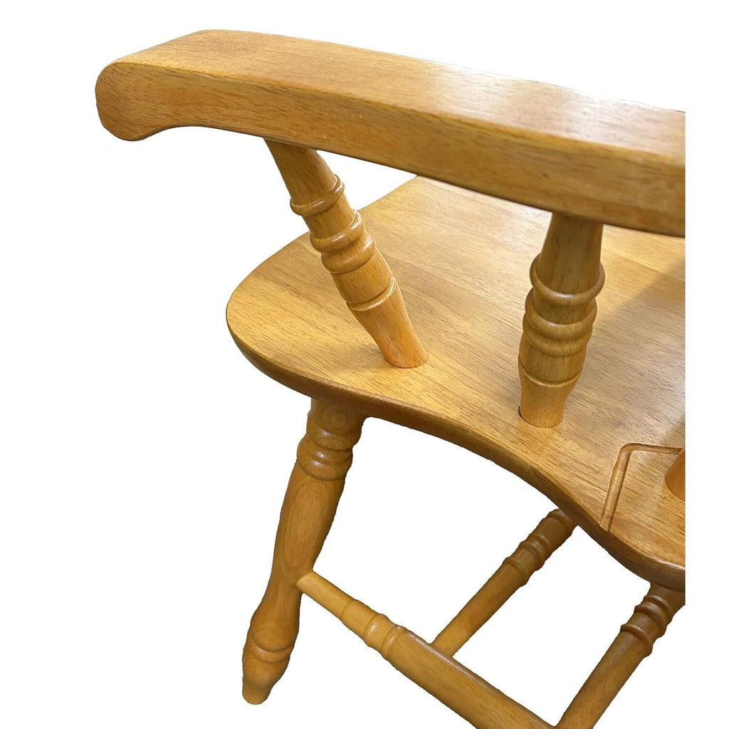 Comfort Dining Arm Chair, 41", Light Oak