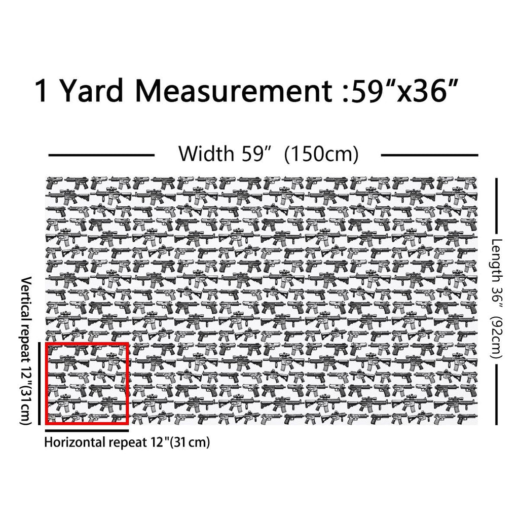 Sniper Rifle Upholstery Fabric Soft 5 Yard