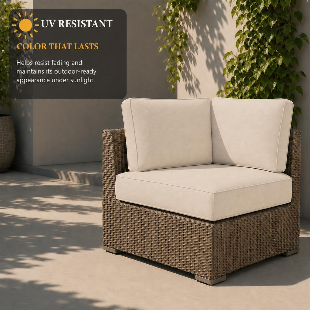 14 Piece Patio Cushion Covers Replacement, Waterproof Outdoor Furniture Covers with Reinforced Zippers and Non-Slip
