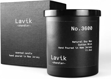 Luxury 11.50oz Scented Candle with grounding Base Notes of Birch, Cedarwood, Musk, Oakmoss, and Patchouli. Natural - Set of 115