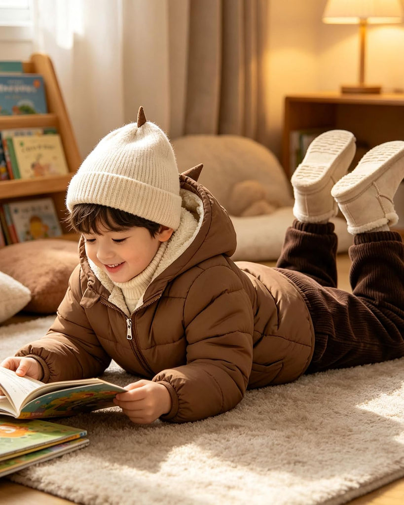 Toddler Boys Winter Coats Hooded Warm Baby Puffer Jacket