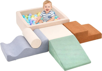 Climbing Toys for Toddlers, piece Soft Foam Climbing Blocks with Ball Pit