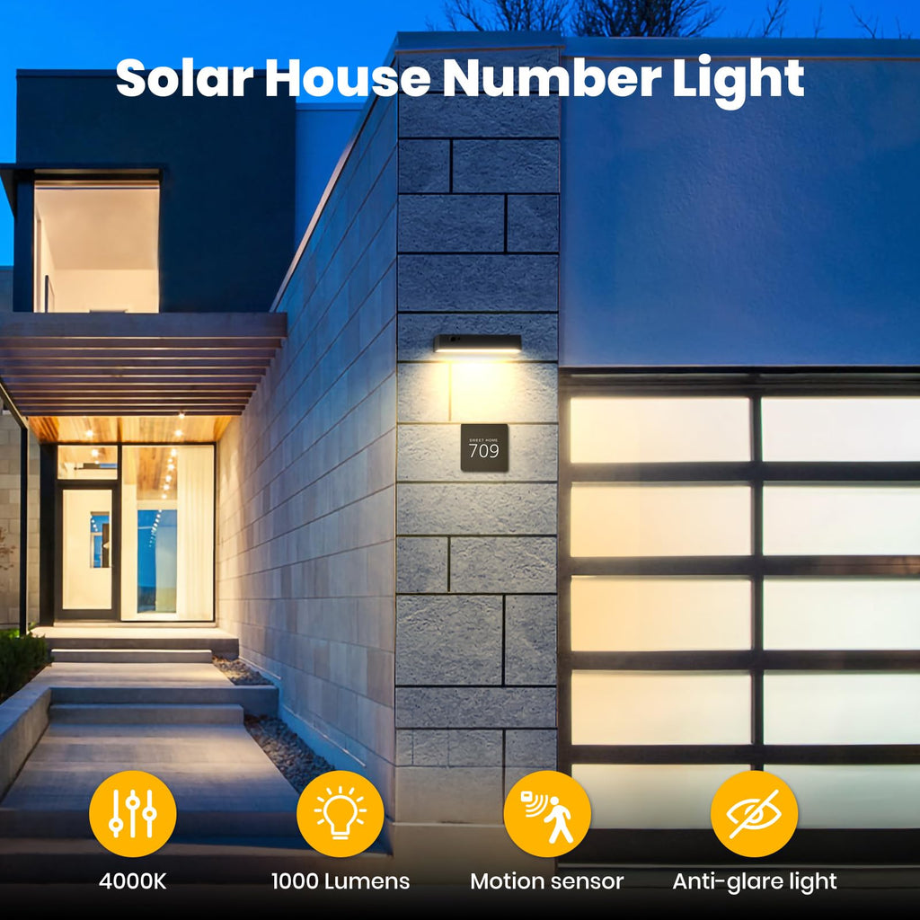 Solar Wall Lights Outdoor, 2Pcs Solar Lights with Motion Sensor