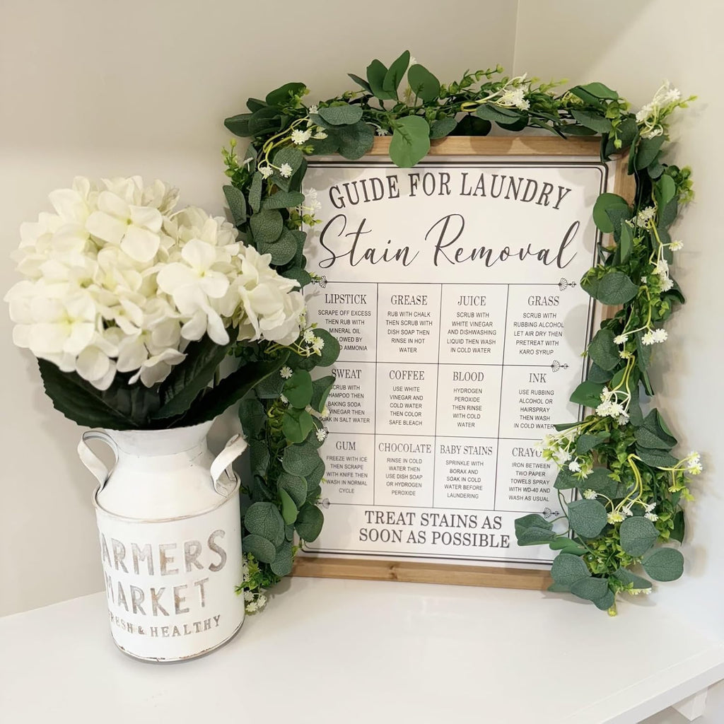 Eucalyptus Garland,Artificial Eucalyptus Leaves Table Greenery Garland Wreath Vines for Wedding Party Table - Set of 4