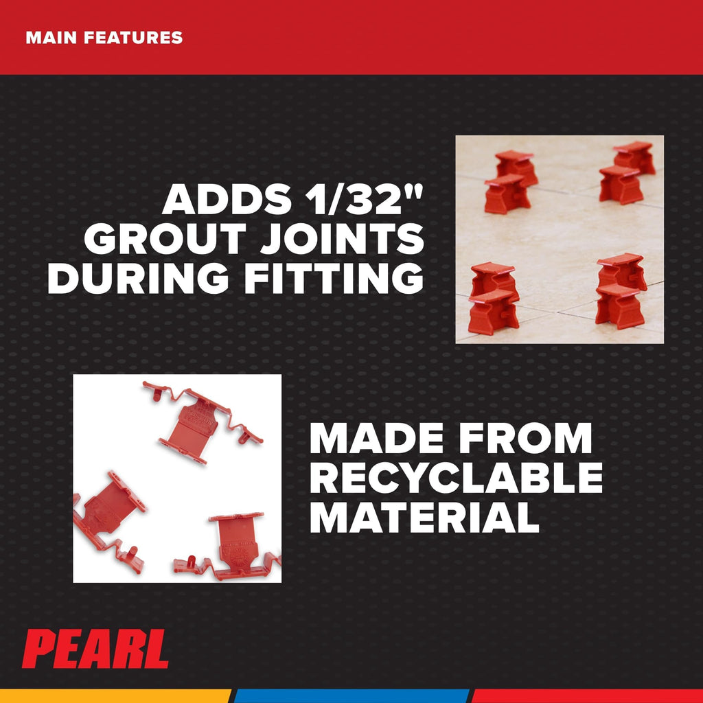 Seamclip Truspace Red 3/8" to 1/2" Tiles, Box of 1000