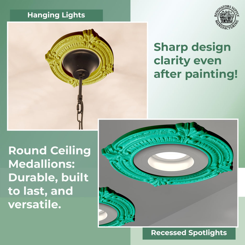 Supply 10 Inch Ceiling Light Trim Medallion White Pack of 4